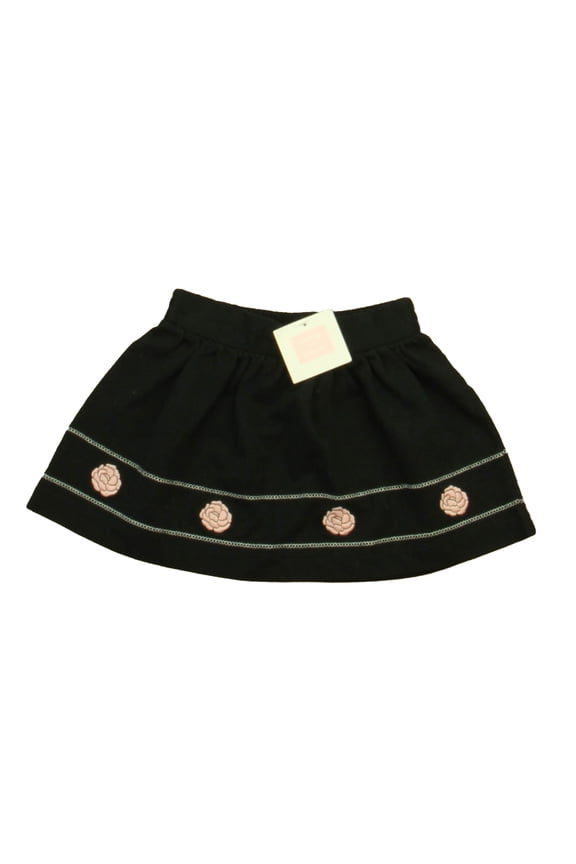 Pre-owned: Janie and Jack Girls Black | Pink Floral Skirt size: 3-6 Months (New with Tags)