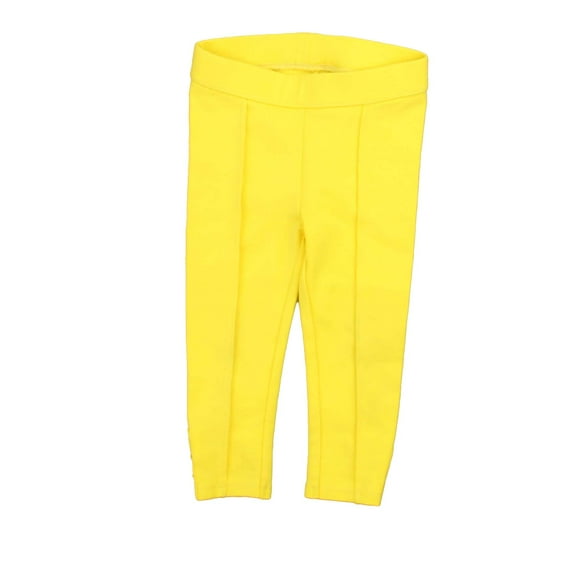 Pre-Owned Janie and Jack Girls Yellow Leggings size: 12-18 Months (Good)