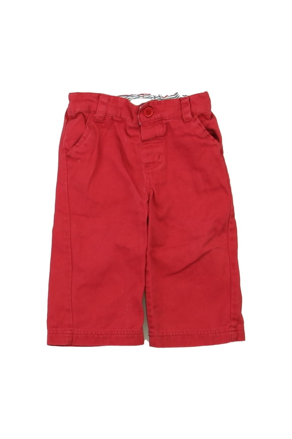 Pre-owned: JoJo Maman Bebe Boys Red Pants size: 6-12 Months (Good)