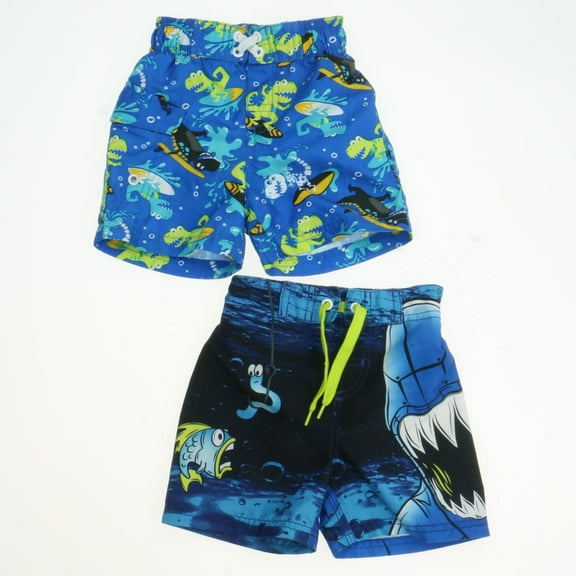 Pre-owned: Joe Boxer Boys Blue | White Trunks size: 12 Months (Good)