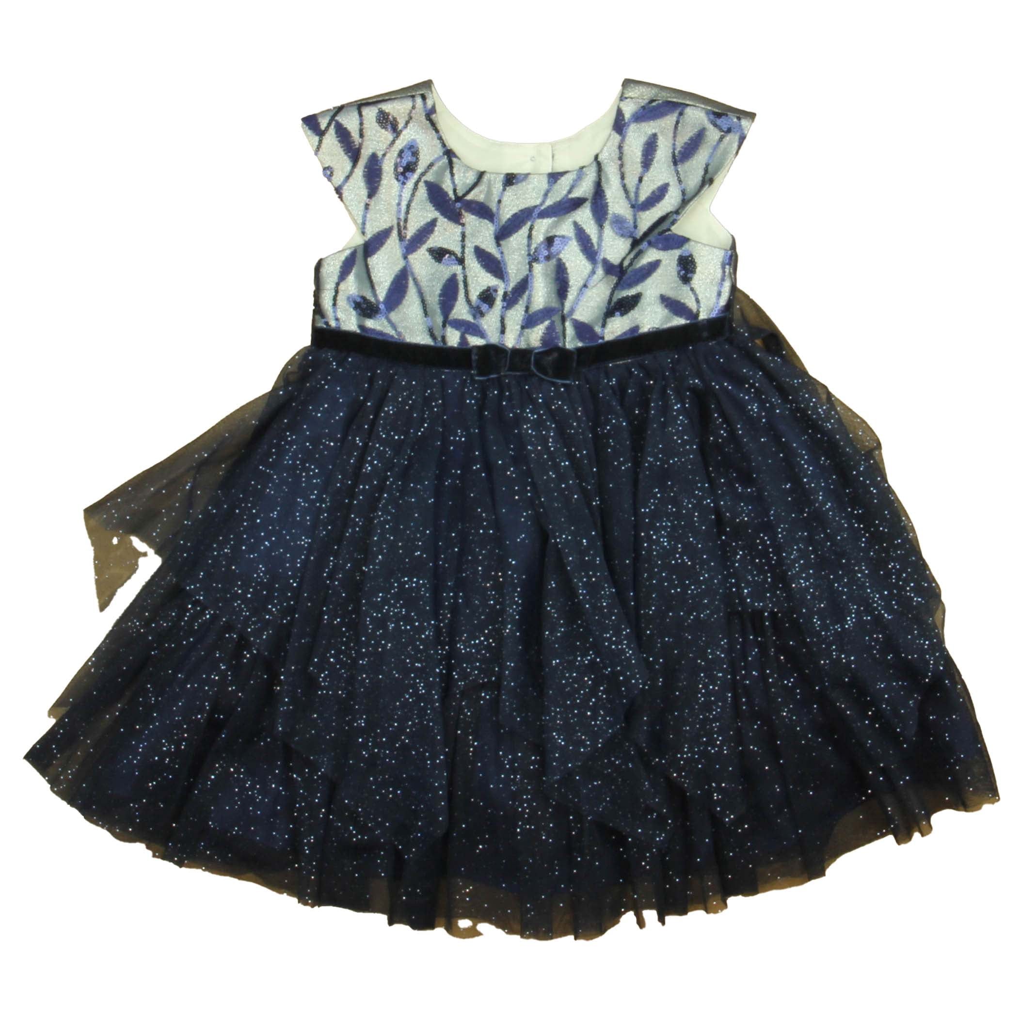 Pre-owned: Jona Michelle Girls Navy | Silver Special Occasion Dress size:  2T (Excellent) - Walmart.com