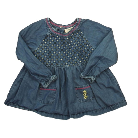 Pre-owned: Juicy Couture Girls Blue | Pink Blouse size: 24 Months (Excellent)
