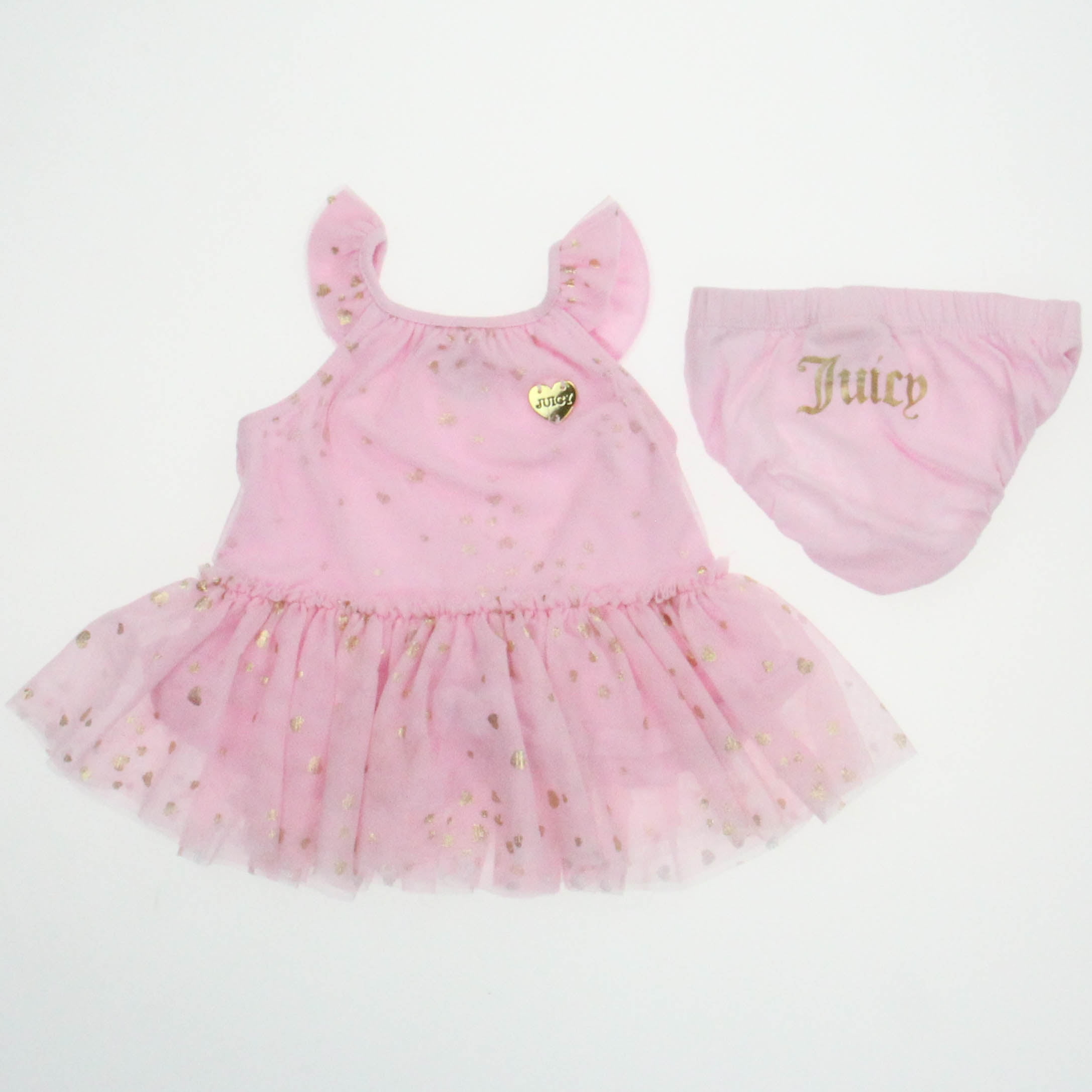 Juicy Couture Brandclub Pre owned Juicy Couture Girls Pink Dress size 6 9 Months