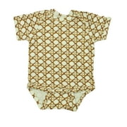 Pre-owned Kate Quinn Organics Boys Ivory | Brown Onesie size: 0-3 Months