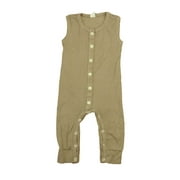 Pre-owned Kate Quinn Organics Boys Taupe Romper size: 18-24 Months