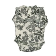 Pre-owned Kate Quinn Organics Girls Green | Ivory Onesie size: 3-6 Months