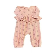 Pre-owned Kate Quinn Organics Girls Pink Sun Long Sleeve Outfit size: 3-6 Months