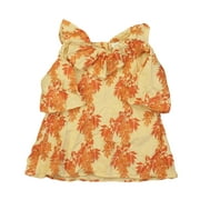 Pre-owned Kate Quinn Organics Girls Yellow | Orange Dress size: 12-18 Months