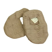 Pre-owned Kate Quinn Organics Unisex Tan Booties size: 0-3 Months