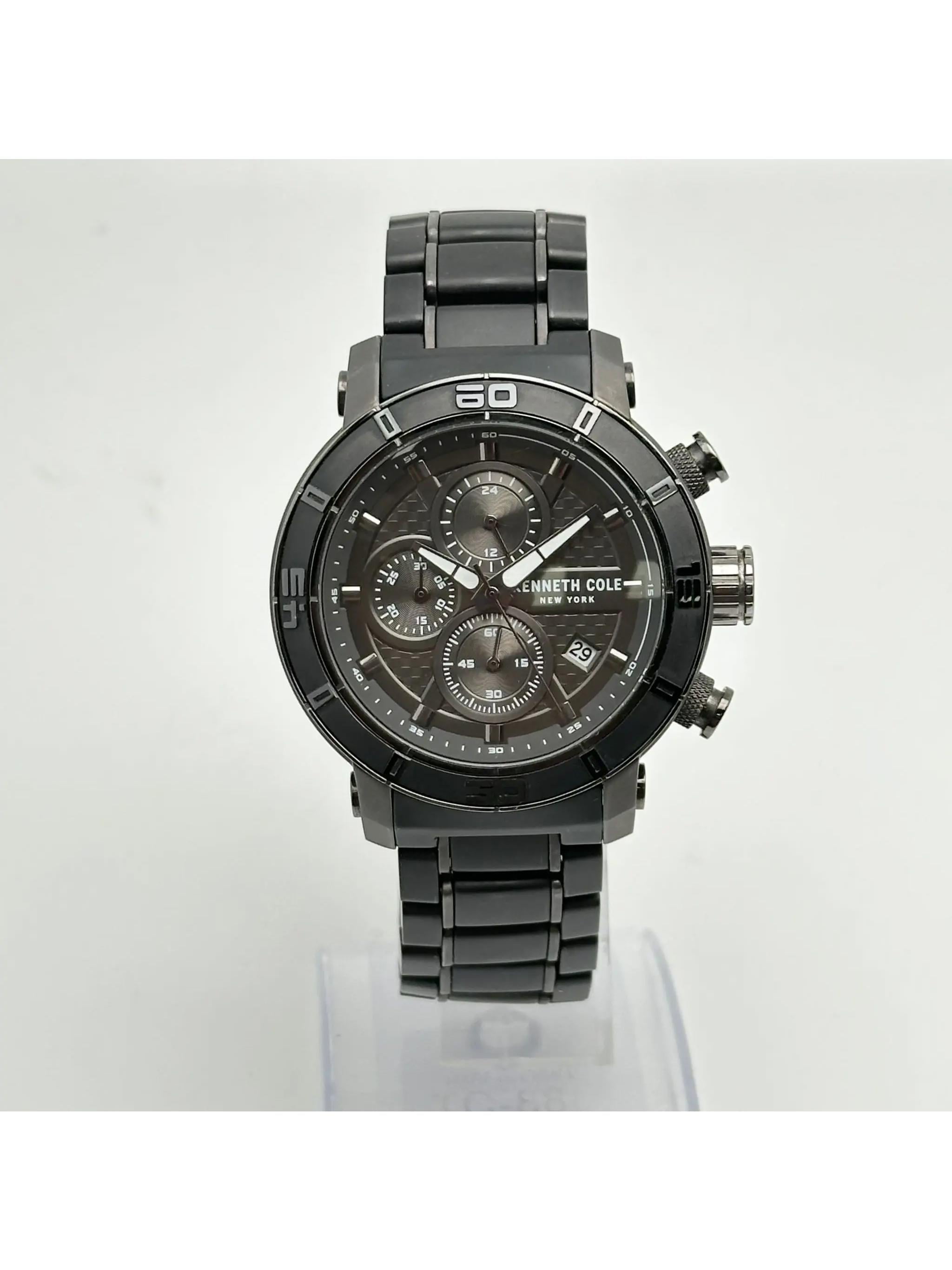 Pre Owned Kenneth Cole Black Steel Mens Watch KC51094001 Walmart