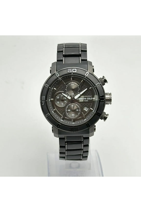 Pre-Owned Kenneth Cole Black Steel Mens Watch KC51094001