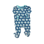 Pre-owned Kickee Pants Boys Blue | Grey | Fish 1-piece footed Pajamas size: 3-6 Months