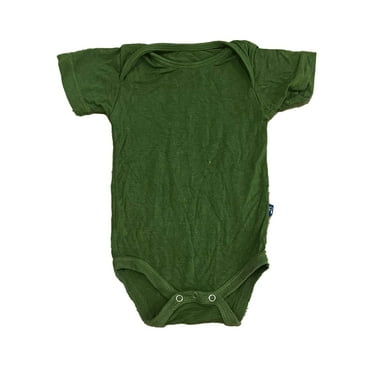 Pre-Owned Kickee Pants Boys Green Onesie size: 0-3 Months (Good)