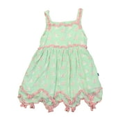 Pre-owned Kickee Pants Girls Green | Pink Dress size: 12-18 Months