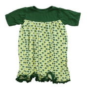 Pre-owned Kickee Pants Girls Green | Yellow Dress size: 18-24 Months