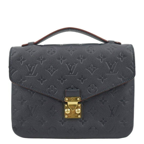 Pre-owned LOUIS VUITTON Metis Pochette Empreinte Leather Crossbody Bag Navy Blue