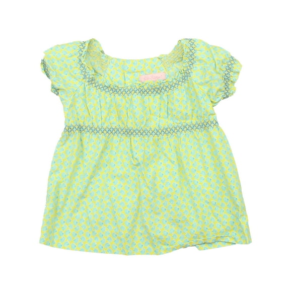 Lilly Pulitzer Girls Yellow | Blue Blouse size: 2T (Excellent)