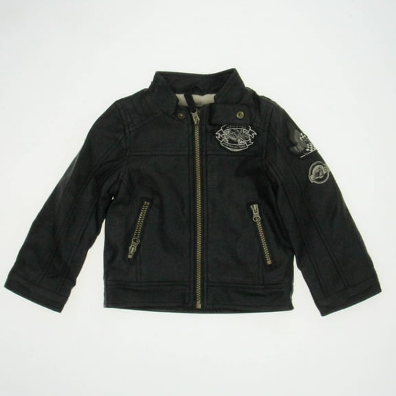 Pre-Owned London Fog Boys Black Jacket size: 24 Months (Good)