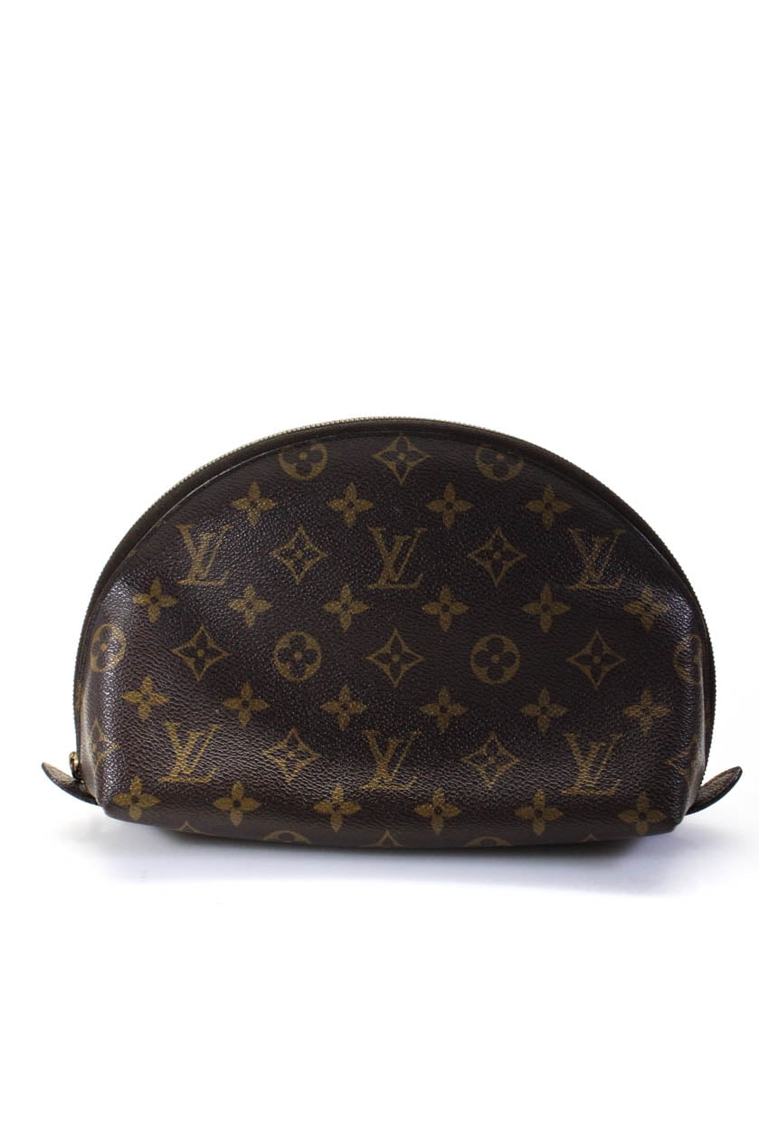 Louis Vuitton Monogram Cosmetic Pouch GM Demi Ronde Make up Case