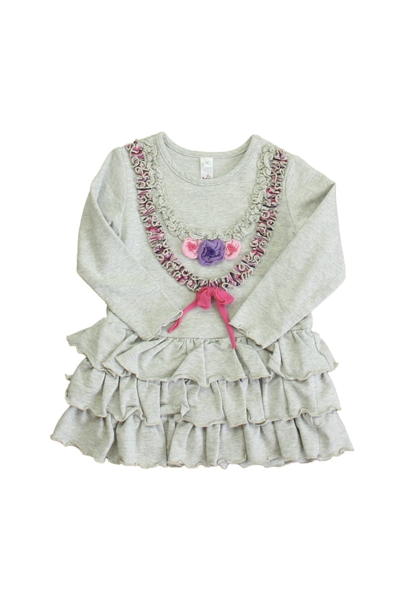 Pre-Owned Love U Lots Girls Gray Dress size: 2T (Good)