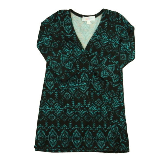 Pre-owned: LuLaRoe Girls Black | Turquoise Cardigan size: 2T (Good)