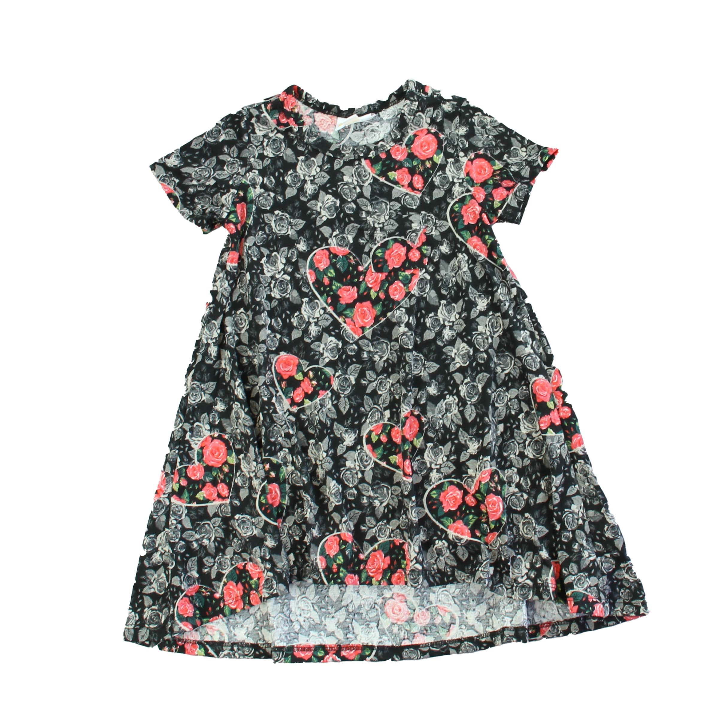 Pre Owned Lularoe Girls Black Red Roses Dress size 2T New with Tags Walmart