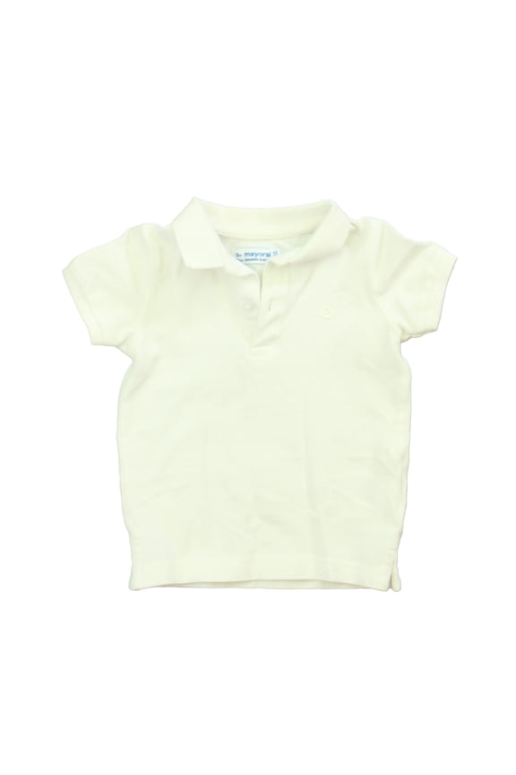 Pre-owned: Mayoral Boys White Polo Shirt size: 9 Months (Good)