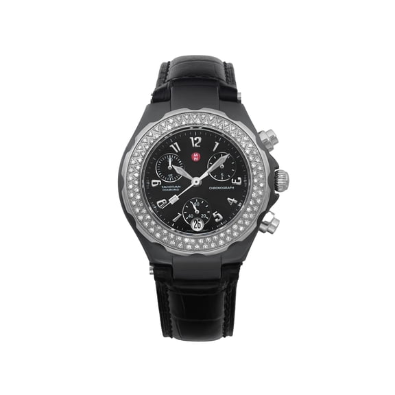 Pre-Owned Michele Tahitian 35mm Ceramic Diamond Ladies Watch MWW12A000005 (Good)