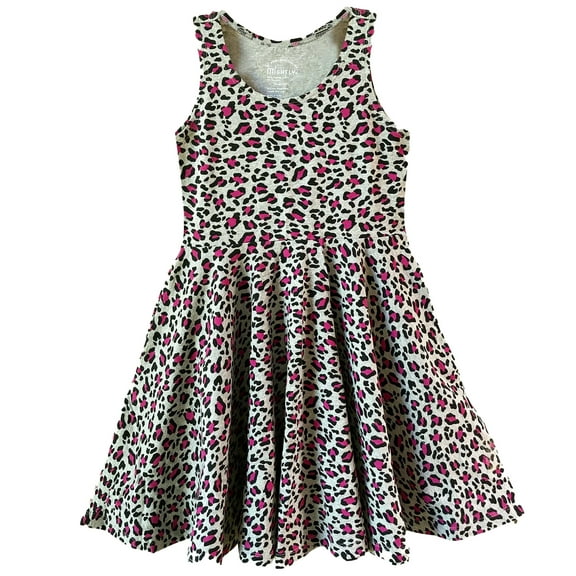 Pre-owned: Mightly Girls Pink Leopard Dress size: 2-5T (New with Tags)
