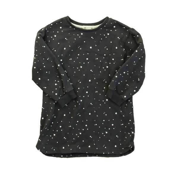 Pre-Owned Miles the Label Girls Gray | White Dress size: 24 Months (Good)