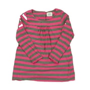 Pre-owned Mini Boden Girls Pink | Grey | Stripes Dress size: 3-4T