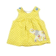 Pre-owned Mini Boden Girls Yellow | Elephant Dress size: 3-6 Months