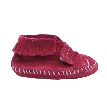 Pre-Owned Minnetonka Unisex Red Booties size: 2 Infant (Excellent)