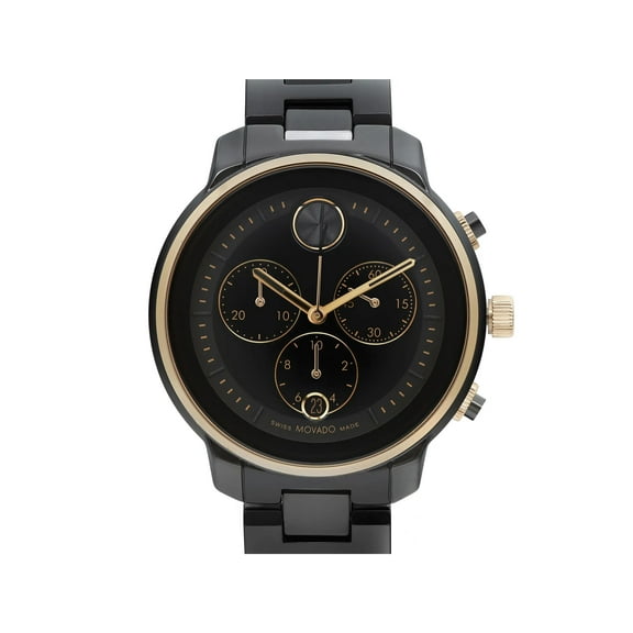 Pre-Owned Movado Bold Verso 40mm Ceramic Black Lady Quartz Watch