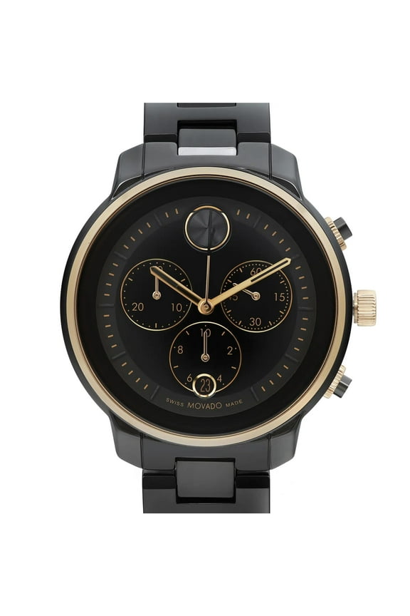 Pre-Owned Movado Bold Verso 40mm Ceramic Black Lady Quartz Watch