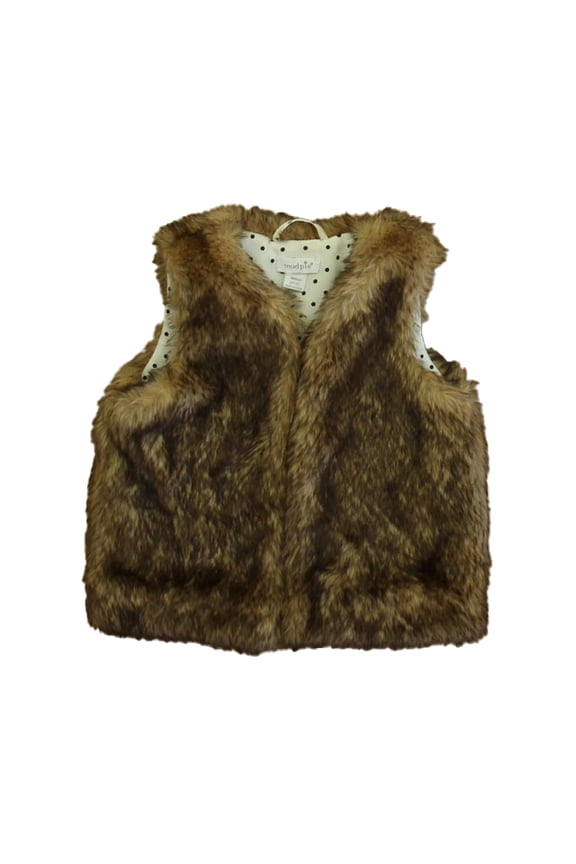 Pre-Owned Mudpie Girls Brown Vest size: 2-3T (Good)