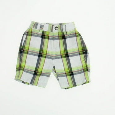 Pre-Owned Nautica Boys Green Plaid Shorts size: 12 Months (Good)