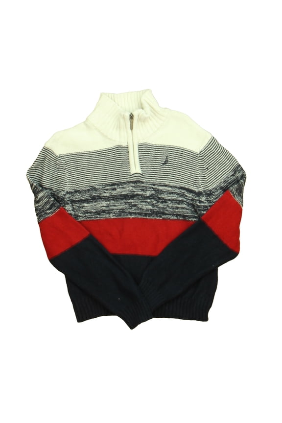 Pre-owned: Nautica Boys Ivory | Red | Navy Sweater size: 4T (Good)