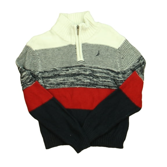 Pre-owned: Nautica Boys Ivory | Red | Navy Sweater size: 4T (Good)