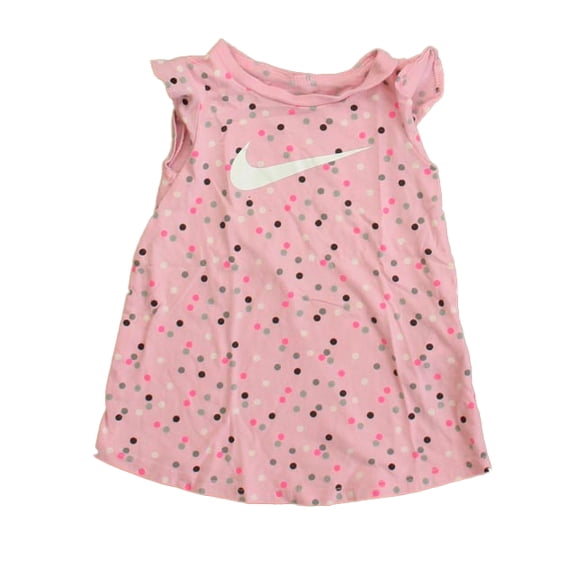 Pre-Owned Nike Girls Pink T-Shirt size: 12 Months (Good)