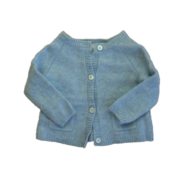 Pre owned Nordstrom Boys Blue Cashmere Cardigan size 6 Months Good Walmart