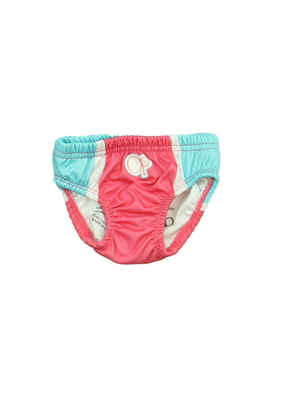 Pre-owned OP Girls Pink | Blue | White 1-piece Swimsuit size: 6 Months
