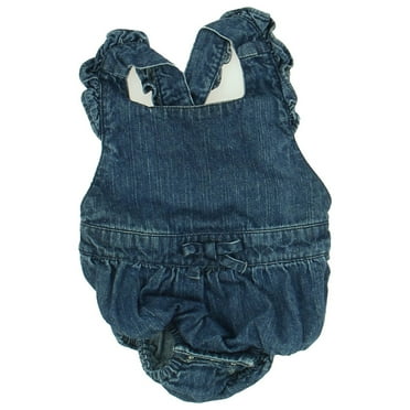 Pre-Owned Oliver & Rain Girls Chambray Romper size: 6 Month (Excellent)