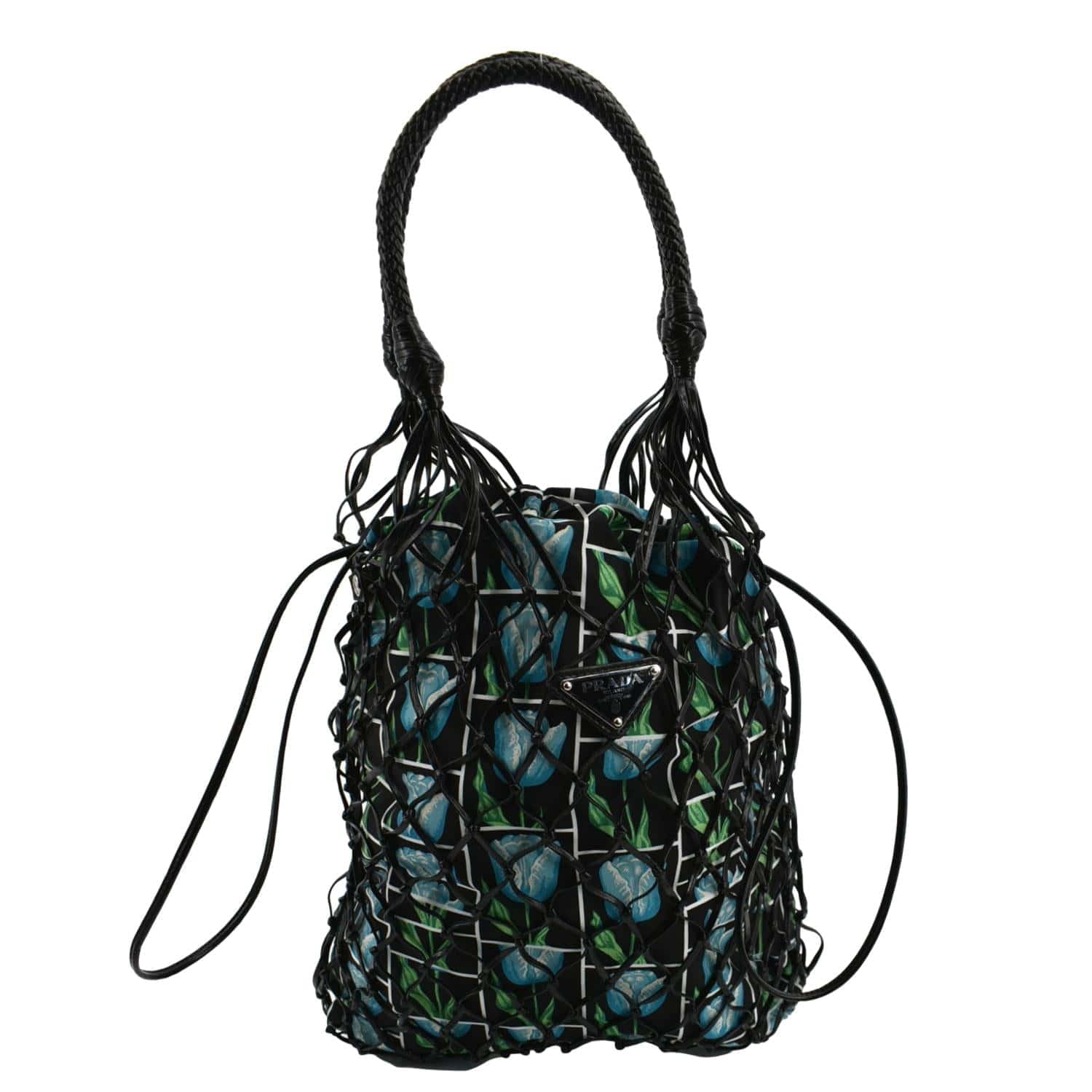 Pre-Owned PRADA Rete Fabric Mesh Tote Bag Multicolor - Walmart.com