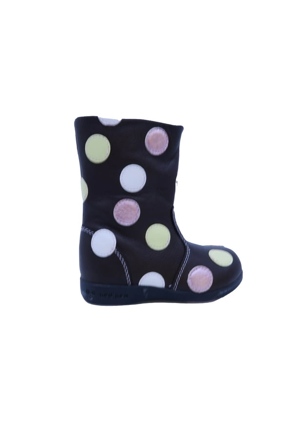 Pre-Owned Pediped Girls Brown | Polka Dots Boots size: 6-6.5 Toddler (New with Tags)