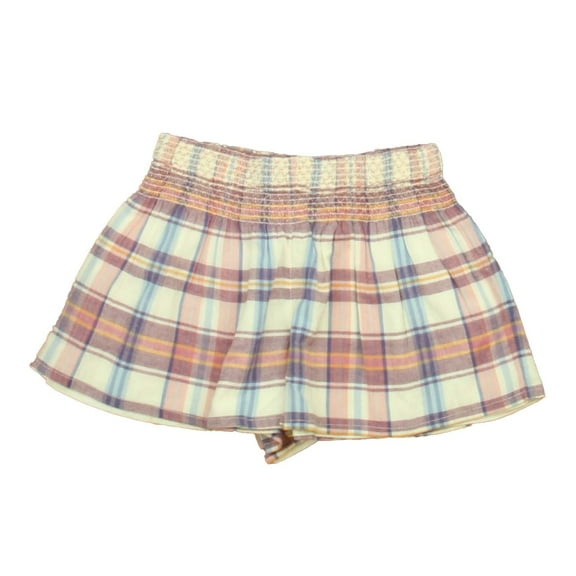 Pre-owned: Peek Girls White | Purple Plaid Skirt size: 6-12 Months (Good)
