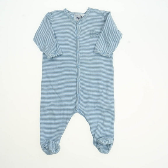 Pre-owned: Petit Bateau Boys Blue | White | Stripes Long Sleeve Outfit size: 6 Months (67 cm) (Good)