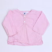 Pre-owned Petit Bateau Girls Pink Blouse size: 12 Months