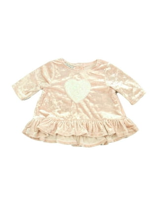 Pippa & Julie Girls' Floral Print Dress with Ruffle Sleeves - Baby