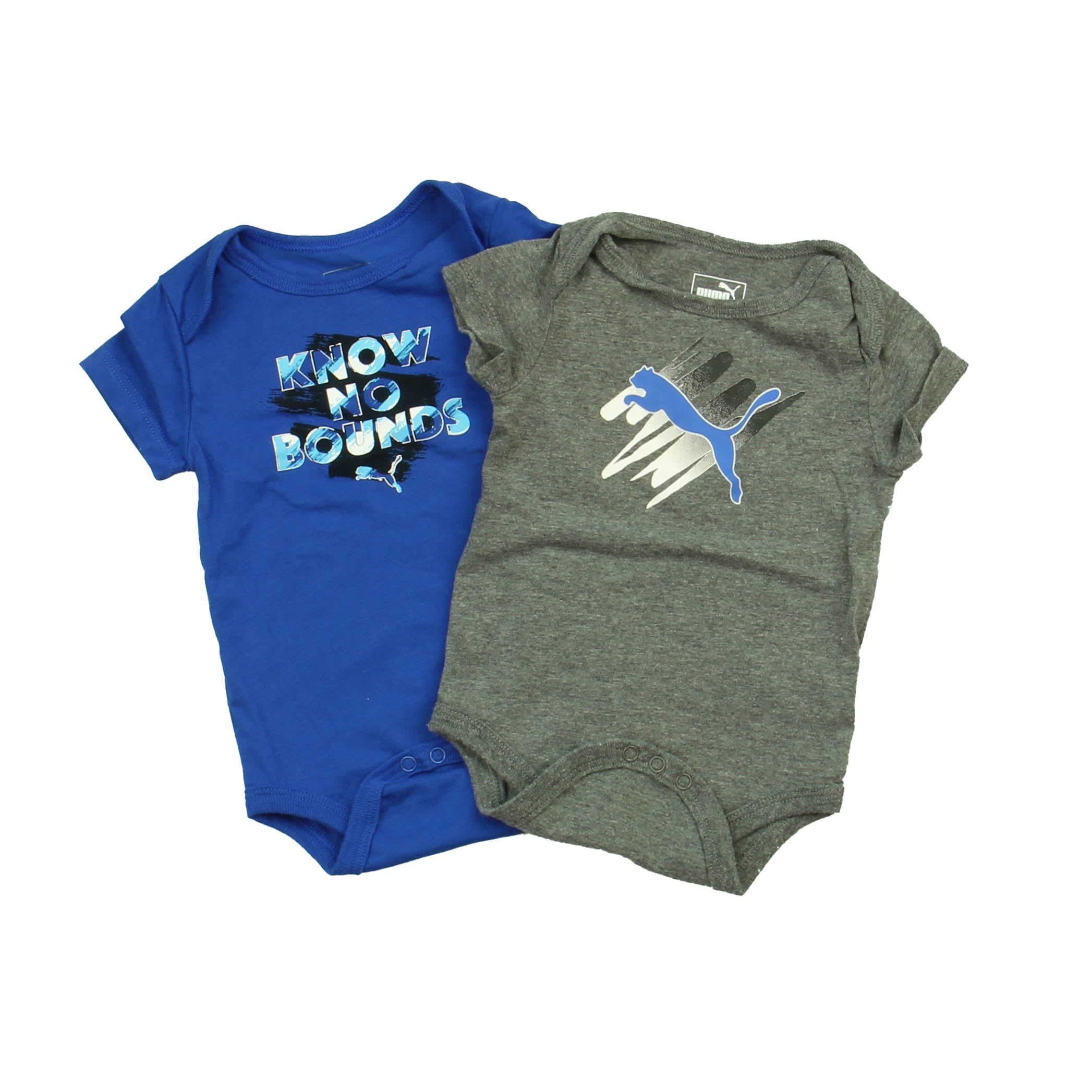 Pre owned Puma Boys Blue Gray Onesie size 6 9 Months